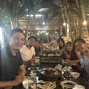 Thai BBQ with English students