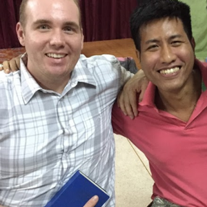 Fellowship after church with a Thai believer