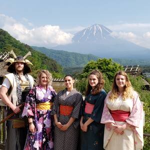 Visiting a traditional village nearby Fuji