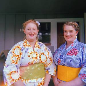 My sister and I in our yukata