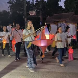 village Loy Krathong parade