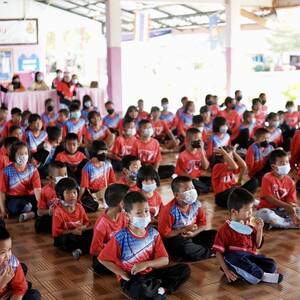 Christmas at an elementary school in Chiang Kham