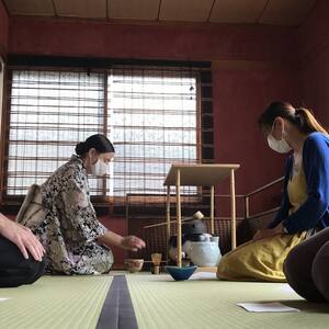 Tea ceremony in our home tea room