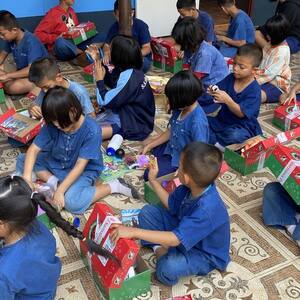 On the other end of Samaritan's Purse Shoebox