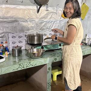 cooking in our flooded kitchen