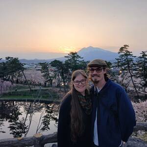 Hirosaki Castle ft. Mt. Iwaki