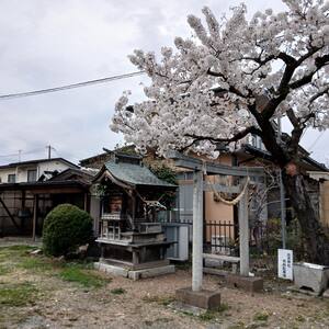 Shinto shrine by a church in Iwate Prefecture